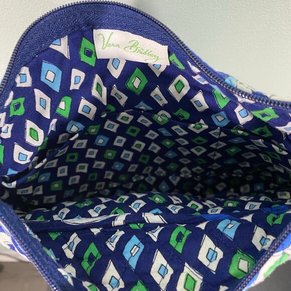 Vera Bradley Blue Mediterranean Paisley Crossbody Bag 9.5 x 10 - Picture 4 of 7
